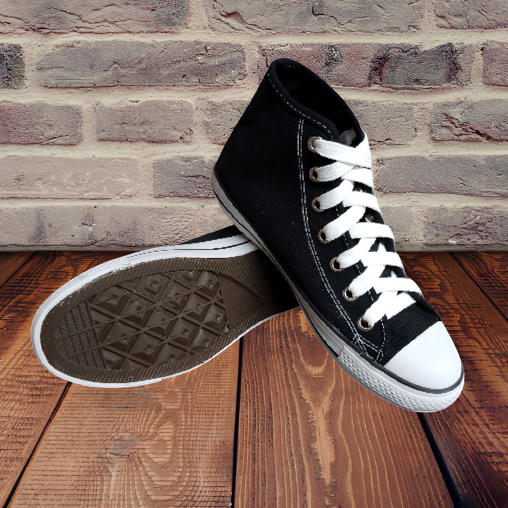 Sepatu Canvas NB New Basket 9566 HC Hitam-Putih