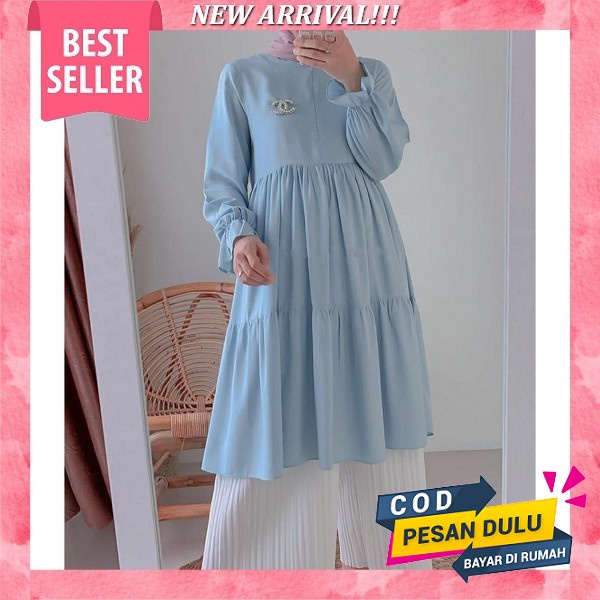Kanaya Tunik Crinkle Airflow / Tunik Wanita Terbaru 2023 Tunik Wanita Terbaru Bahan Adem Baju Tunik 