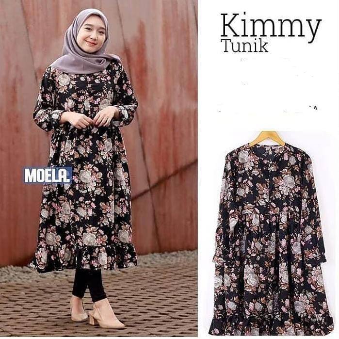 PNJ.20Ja23ᴹ ‣ tunik kimmy/Tunik XXXL Black MOTIF OVERSIZED JUMBO LD 125CM BUSUI FRIENDLY