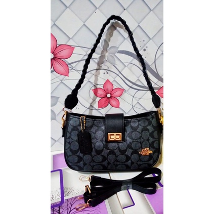 tas slempang wanita c0.chh in singnature lidah kunci 2 tali