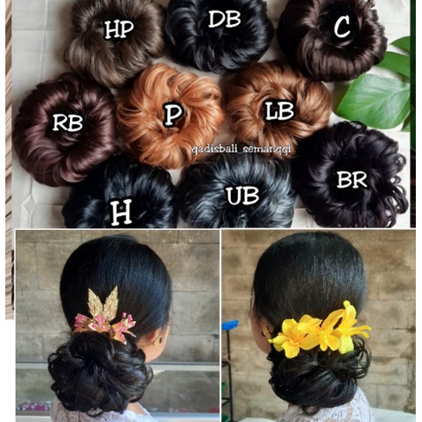 rambut palsu sanggul gelombang /sanggul rambut palsu