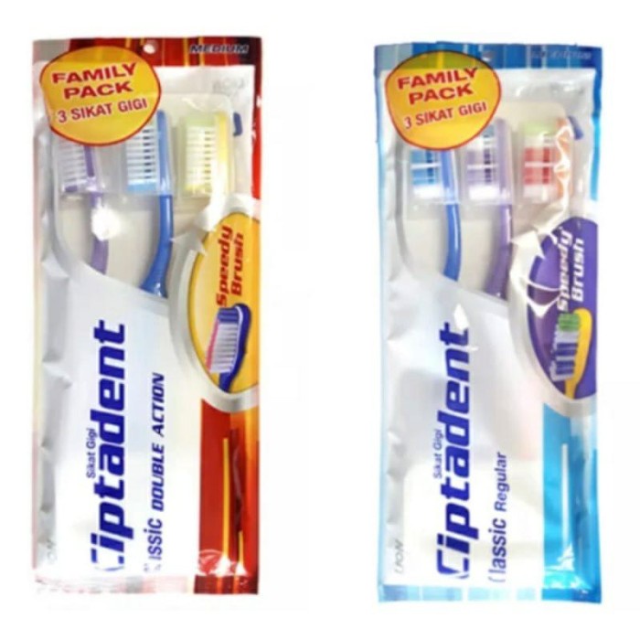 Sikat gigi ciptadent isi 3 / Sikat gigi ciptadent family pack