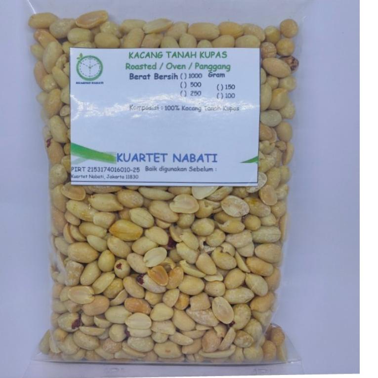 

Sale[KI3]-1000gr Roasted Kacang Tanah Kupas - Rasa ORIGINAL- Oven - Panggang - Vegan