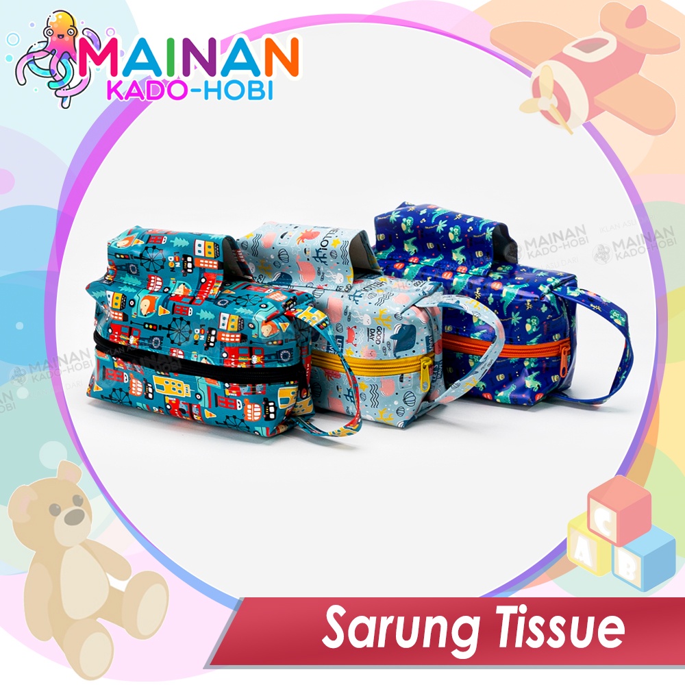 HADIAH ULANG TAHUN ANAK SARUNG TISSUE KARAKTER CARTOON TEMPAT KOTAK TISU