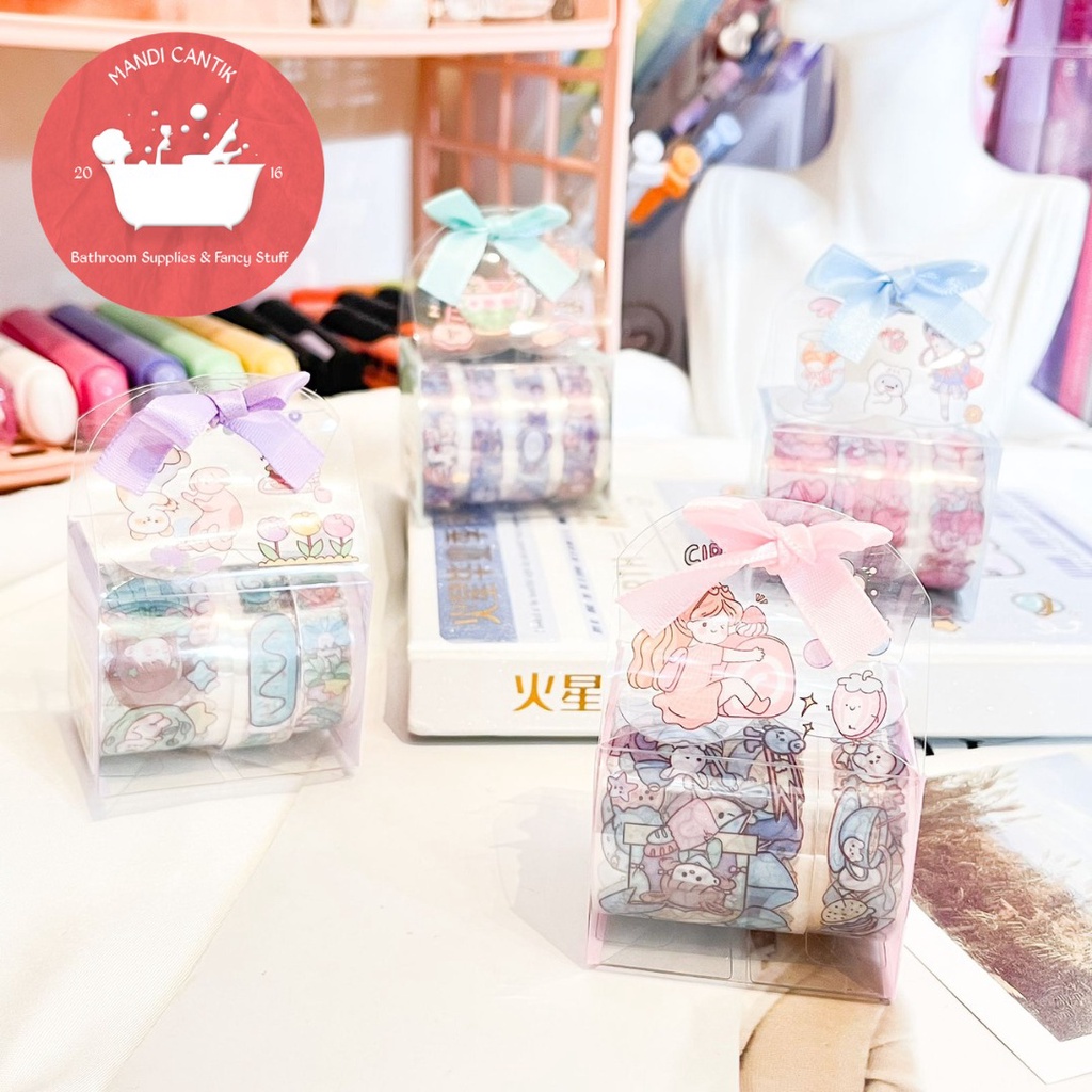 

box washi tape SZ-15 hadiah bertali lucu imut souvernir COD Bagus meriah