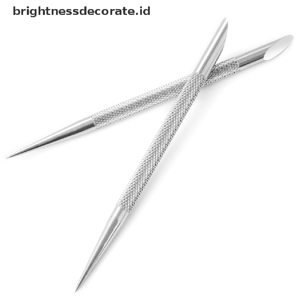 [Birth] Double Ended Nail Pusher Cuticle Remover Manicure Pedicure Alat Baja Kecantikan [ID]