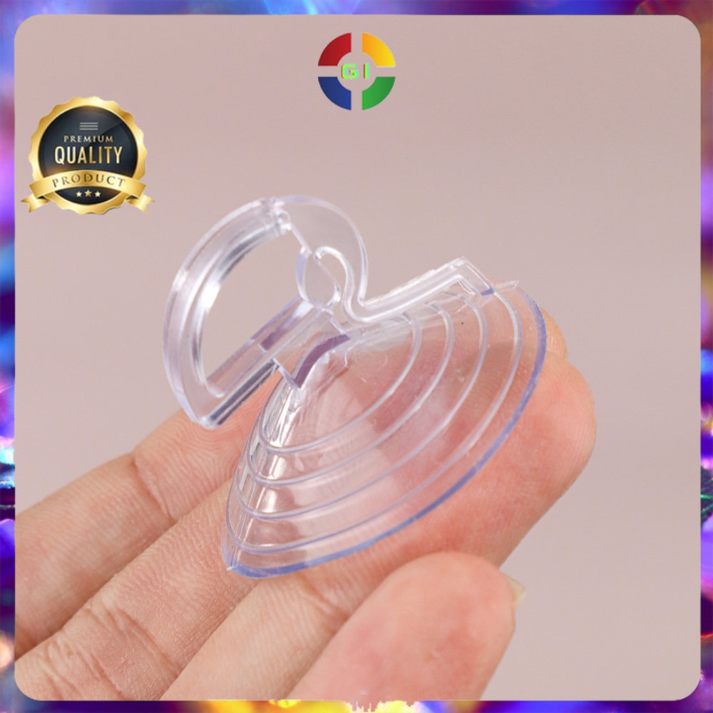 Gantungan PVC Plastik Alat Tempel Dinding 35 mm 10 PCS Transparent COD