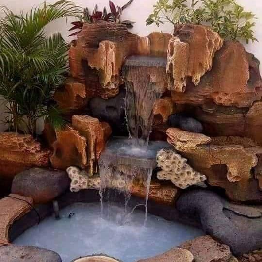 Jasa pembuatan taman tebing air terjun