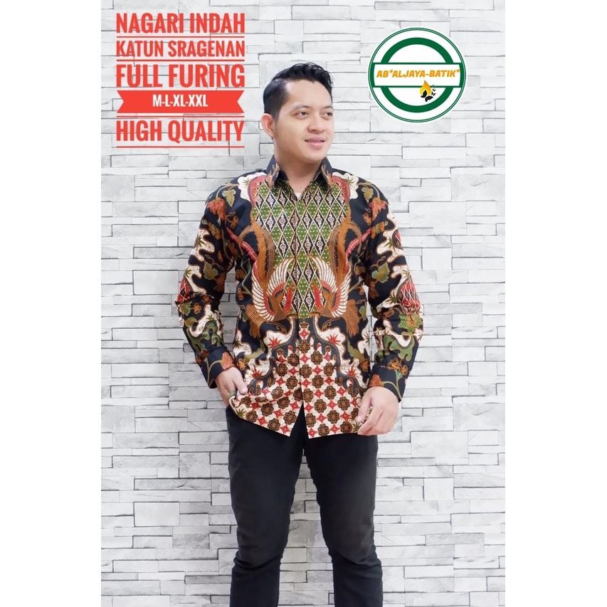 Semo Kemeja Batik Premium Batik Pria Remaja Dewasa Kekinian Populer Baju Batik Pria Lengan Panjang A