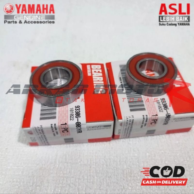 1 SET 2 PCS LAHER BEARING ENGINE MONTING MIO SPORTY SMILE SOUL NOUVO ORIGINAL ORI YAMAHA
