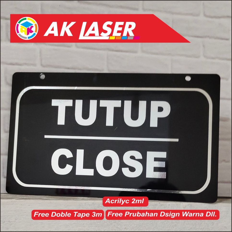 

RK AKRILIK SIGANGE OPEN CLOSE BULAK BALIK TIPE 2
