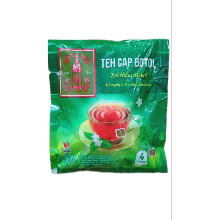 

teh cap botol teh hijau melati sachet