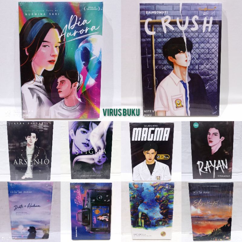 Jual Novel Wattpad Bestseller Dia Aurora Crush Rainbowdys Rayan Magma Stigma Arsenio Dikta