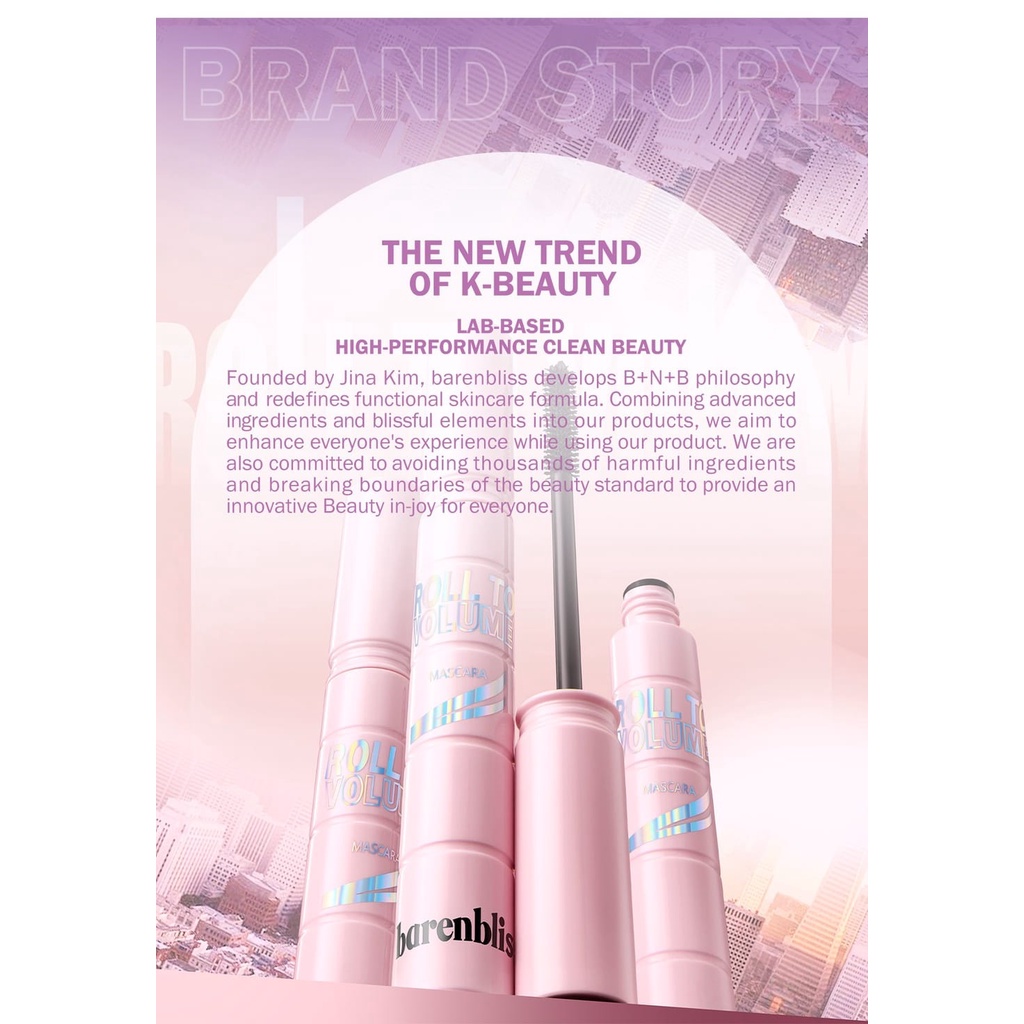 ✿ELYSABETHME✿ [NEW LAUNCHING] BNB BARENBLISS KOREAN ROLL TO VOLUME MASCARA | TAHAN LAMA | WATERPROFF