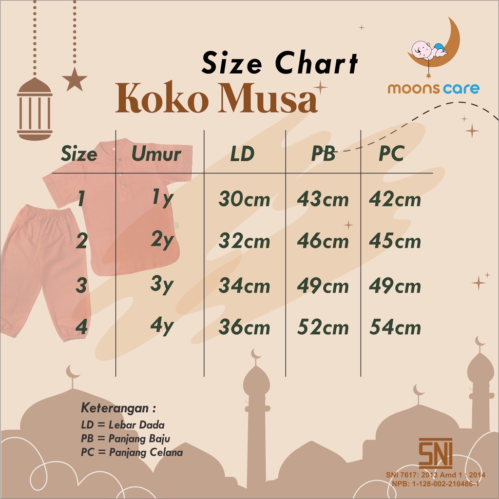 (BONUS PECI) KOKO MUSA BAHAN LINEN PREMIUM - KOKO BAHAN AMAN UNTUK KULIT SENSITIF BAYI - KOKO MUSA SUDAH FREE PECI - BONUS PECI - STELAN KOKO - PERLENGKAPANBAYIBANDUNG