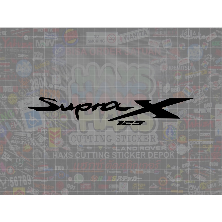 Cutting Sticker Supra X 125 V2 1 Warna Ukuran 30 Cm Untuk Motor