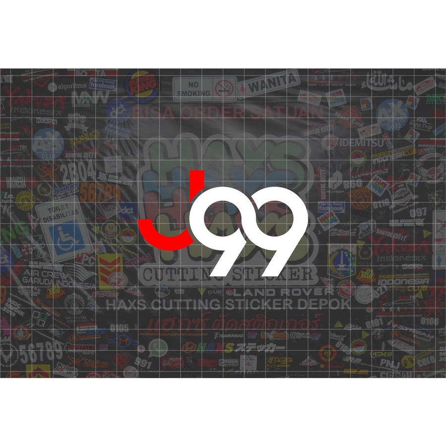 Cutting Sticker Logo Juragan 99 Ukuran 8 Cm Motor Mobil
