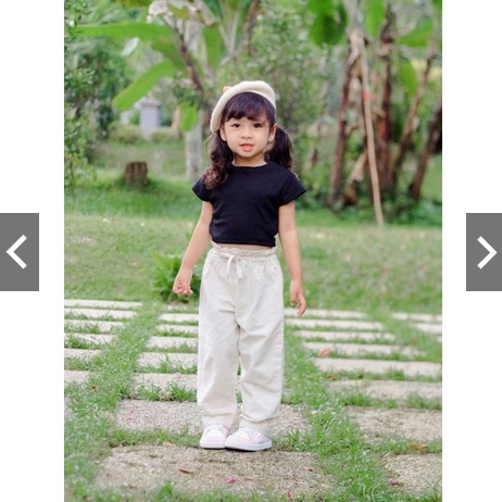Kaos Anak Alexa Crop Tee Anak / Atasan Anak Perempuan Usia 1-5 tahun