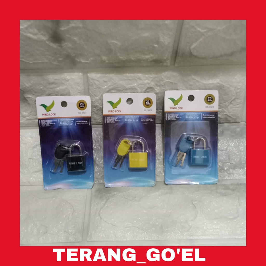 GEMBOK KOPER WING LOCK / GEMBOK TAS 23mm WL 3023