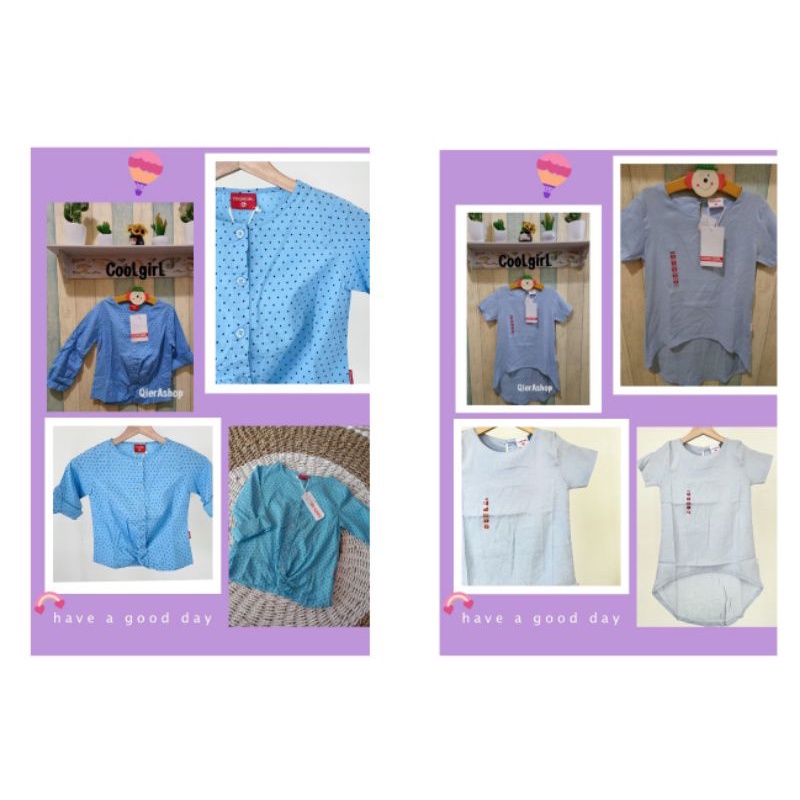 atasan blouse kemeja anak perempuan cool girl/cool kids