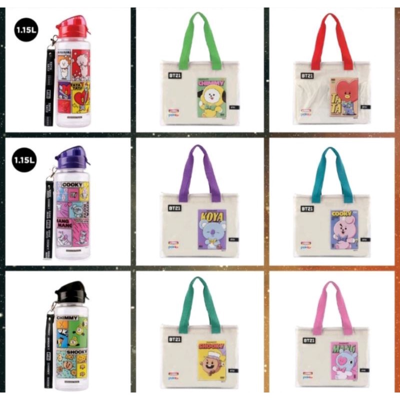 Totebag Bottle BT21 X Indomaret Poinku / Tas Tumbler Limited Edition