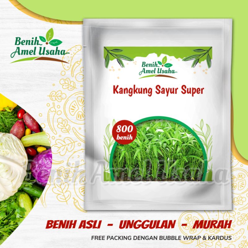 benih bibit sayur kangkung isi 800 benih / benih sayuran pilihan /benih kangkung sayur