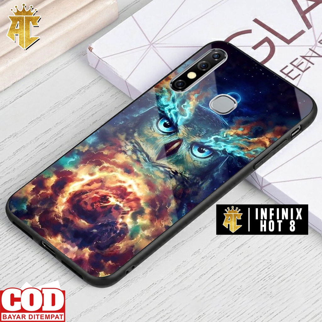 Case INFINIX HOT 8 - Casing INFINIX HOT 8 Terbaru 2022 AERO CASE [ MOTIF OWL ] Silikon INFINIX HOT 8