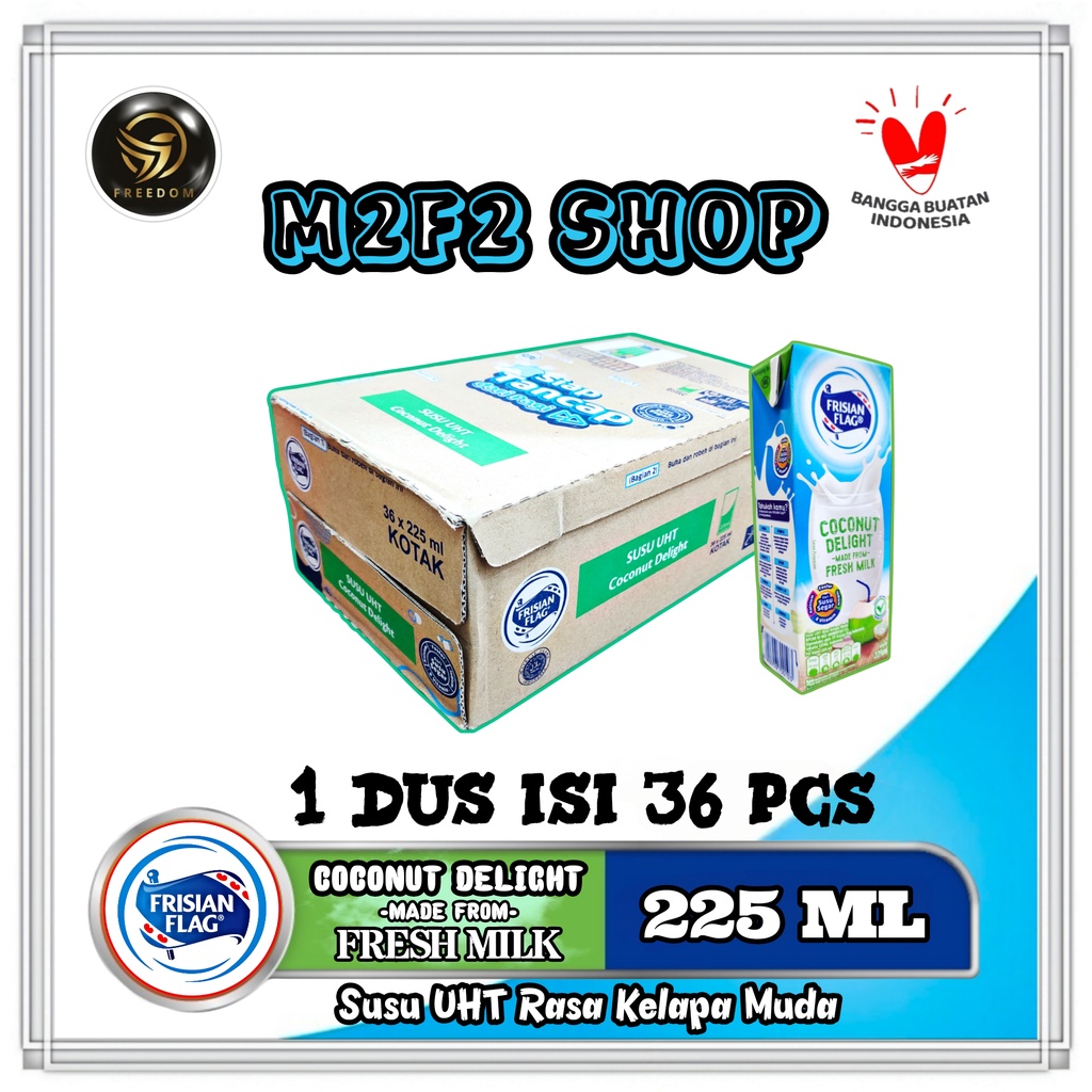 

Susu Bendera Frisian Flag Purefarm Coconut Delight Kotak UHT - 225 ml (Kemasan Karton)