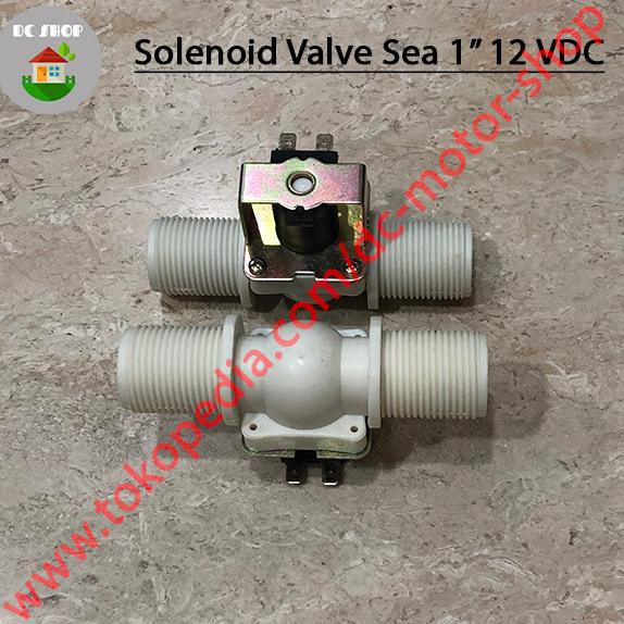 Solenoid Valve 1 inchi 12V DC Sea NC IN OUT 1" Keran Electrik Plastik dc-motor90 Segera Beli