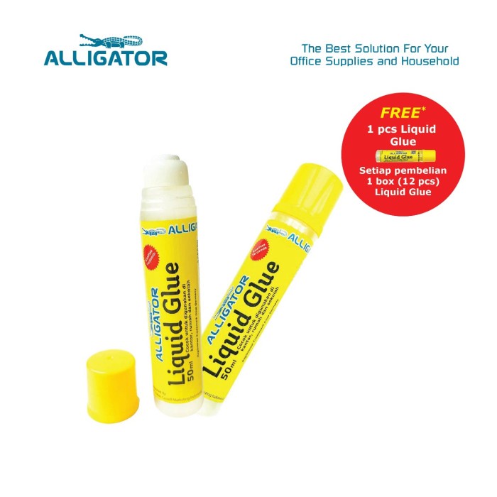 

Alligator Liquid Glue Lem Kertas 50 Ml