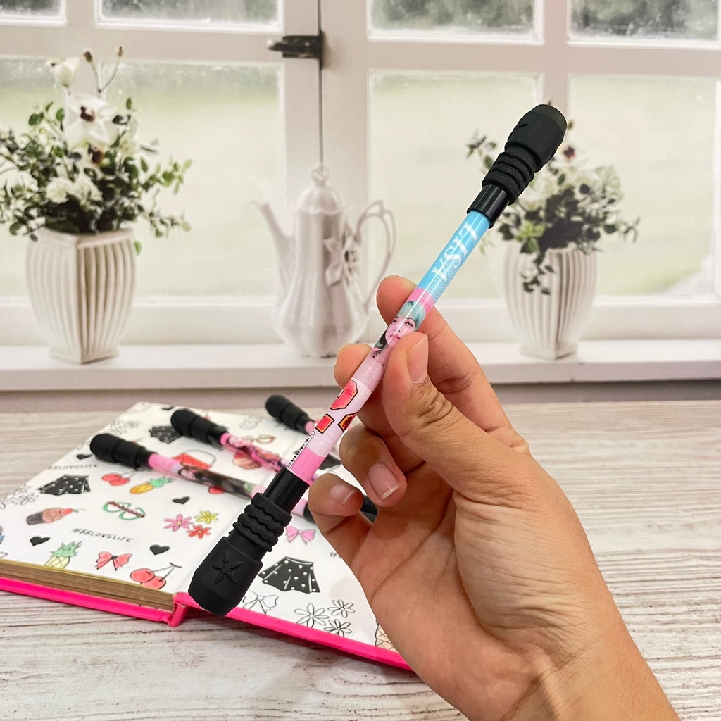 PEN TONGKAT PUTAR BLKPINK CUTE LUCU TINTA HITAM SUPER UNIK HARGA MURAH PULPEN TONGKAT MAGNET BLCKPINK FANCY FAVORIT ANAK STATIONARY TERLENGKAP KUALITAS PREMIUM