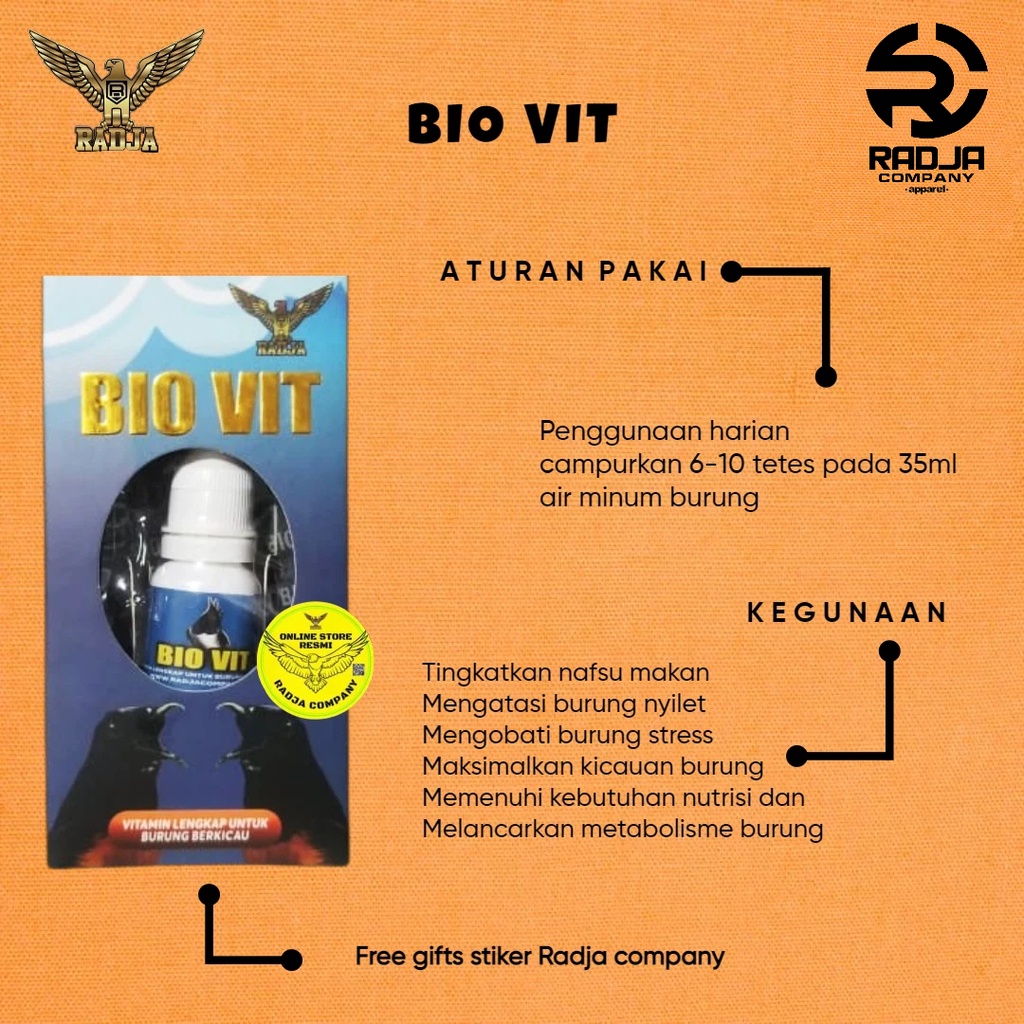 BIO VIT RADJA COMPANY VITAMIN BURUNG MURAH BERKUALITAS