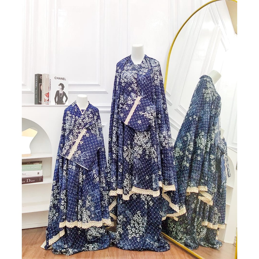 Mukena COUPLE IBU dan ANAK | Mukena Rayon Renda | Mukena Travel | Free Bag