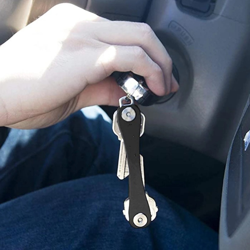 Kreatif Smart Mini Key Chain Compact Key Decorative Holder Clip Rumah Penyimpanan Kunci Logam Klip Portable Gantungan Kunci Alat Praktis Organizer