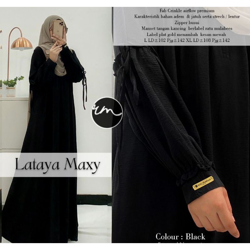 GAMIS LATAYA MAXY DRESS CRINKLE AIRFLOW BUSUI FRIENDLY / GAMIS CRINKLE VIRAL / GAMIS REMAJA / GAMIS CRINKLE LENGAN REMPEL