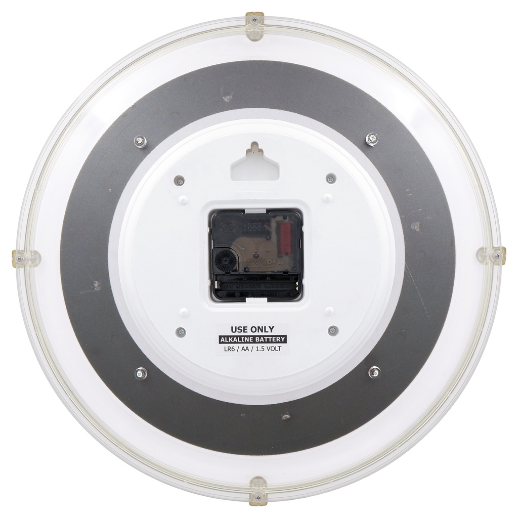 Jam Dinding Edison Sweep ES 331 CH AL T8 Chrome Timbul Diameter 330mm 33cm
