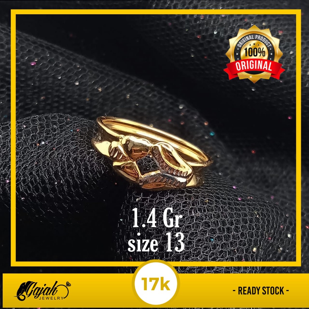 Cincin emas 17k - 1.4 gr kadar 750 - 4107