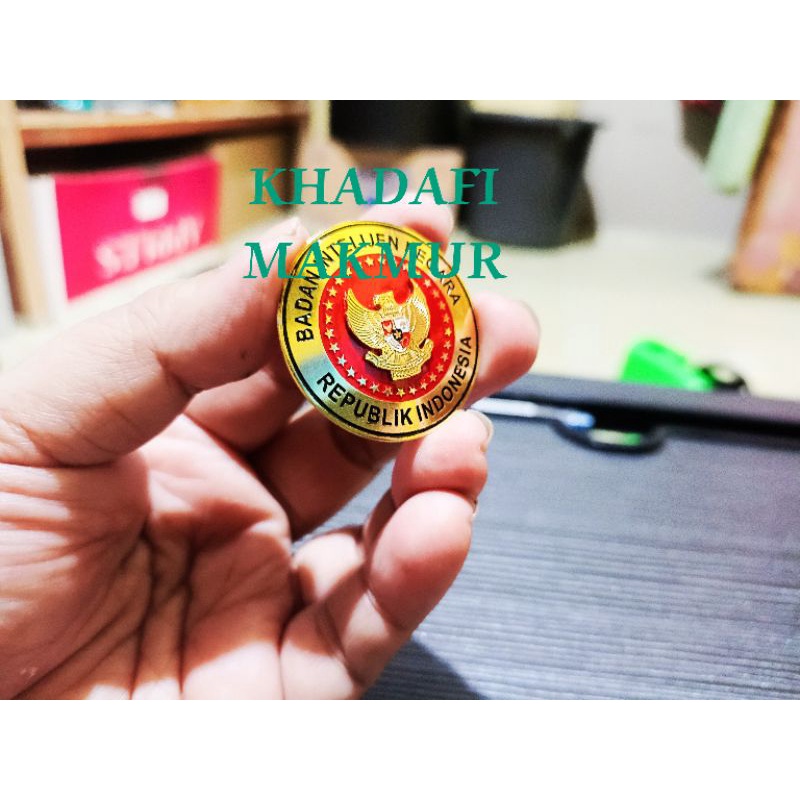 Pin Dada BIN belakang magnet (D= 3,5cm )