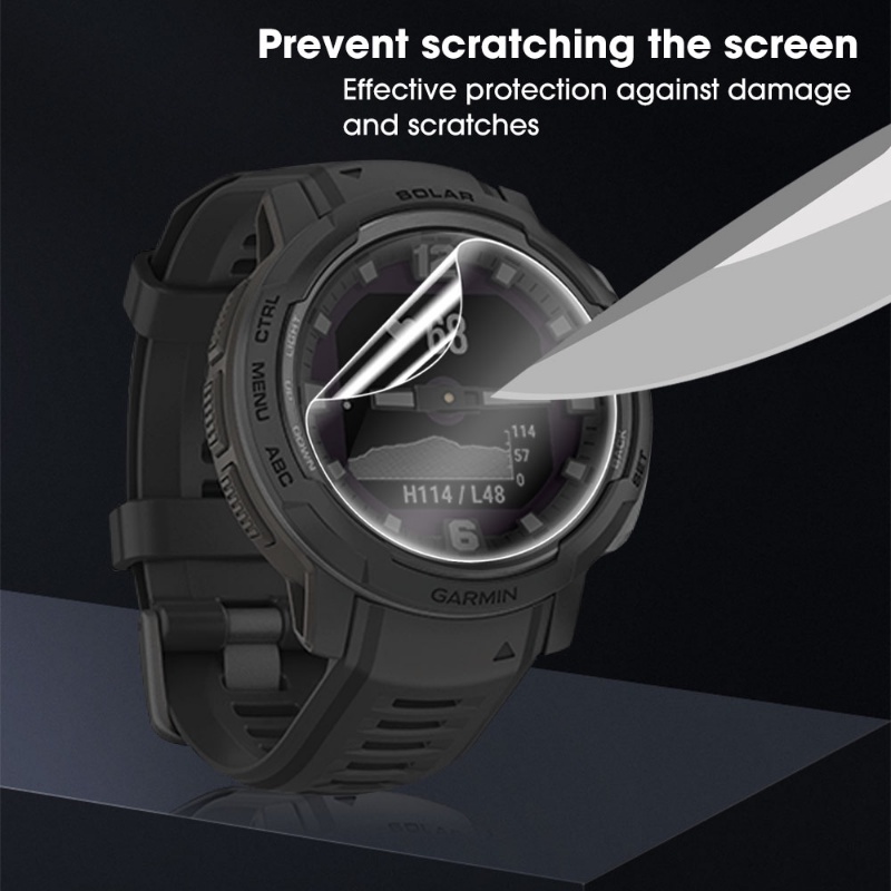 Hd Tempered Film Anti-fingerprint Watch Protection Film Smart Watch Film Depan Nonton Film Hydrogel Film Layar Cakupan Penuh Untuk Garmin Instinct Crossover