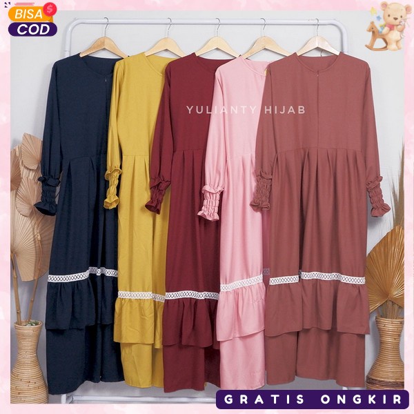 Gsmis Import Premium Gmis Pesta Kondangan Seragam Pesta Wanita Muslim Ganis Lebaran Hari Raya Idhulf