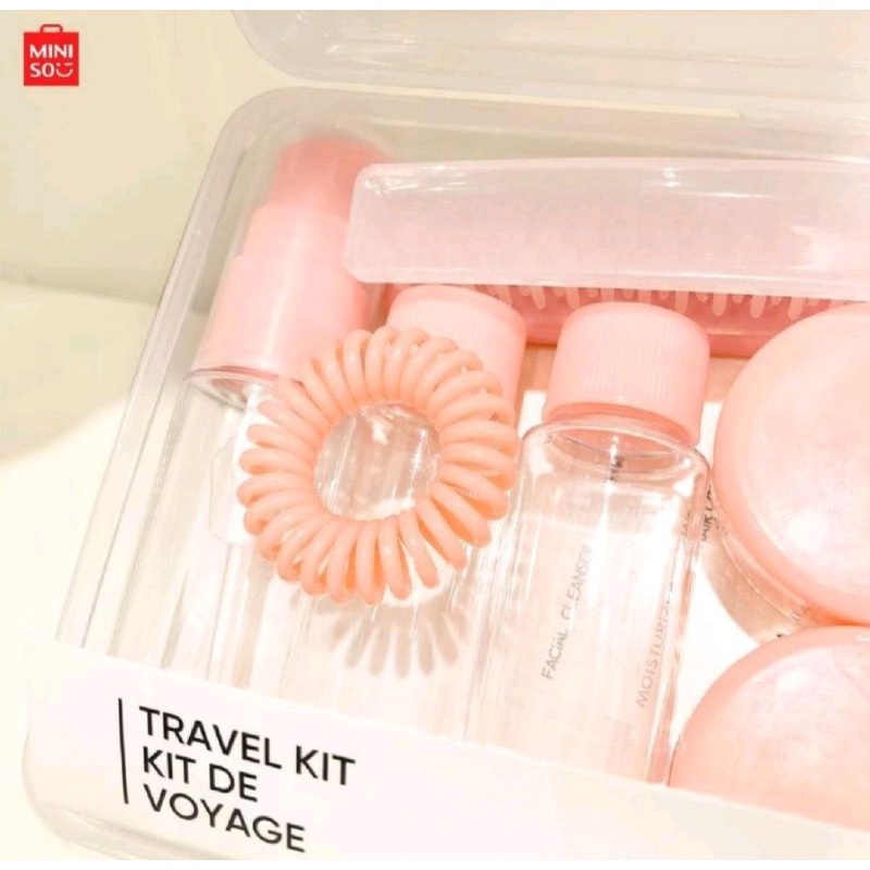 BOTOL TRAVEL SET HANDUK PINK COLOUR - TRAVEL BOTTLE SET