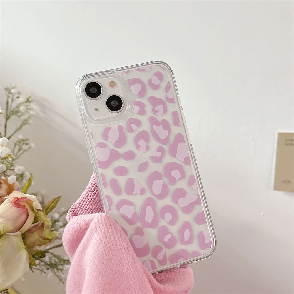 Soft Case TPU Transparan Shockproof Motif Pink Panther Untuk IPhone 7Plus 8Plus X XS XR 14 13 12 11 Pro Max