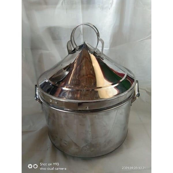 Dandang Langseng Kukus Stainless 35-45cm 2 Sarangan
