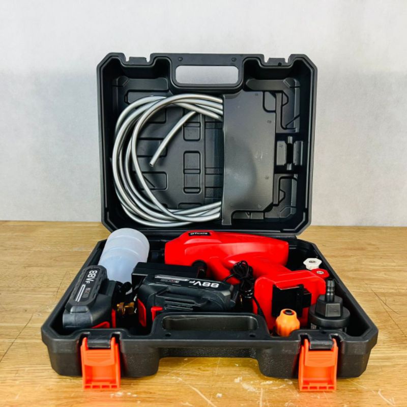 Gtools jet cleaner mesin cuci motor 2 baterai 88volt fullset