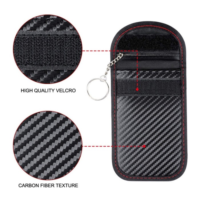 ✅ BISA COD Dompet Kartu STNK Emoney Kunci Mobil Motor Anti RFID Signal Keychain - Hitam