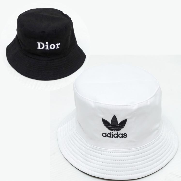 Topi Bucket Hat Adidas Import Mirror / Bucket Hat Bolak Balik