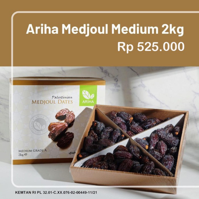 

kurma medjool Ariha MEDIUM 2 kg ASLI PALESTINA medjoul medjol