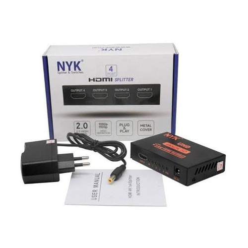 HDTV NYK Splitter 4 Port 1 Support UHD 4K 2K 3D