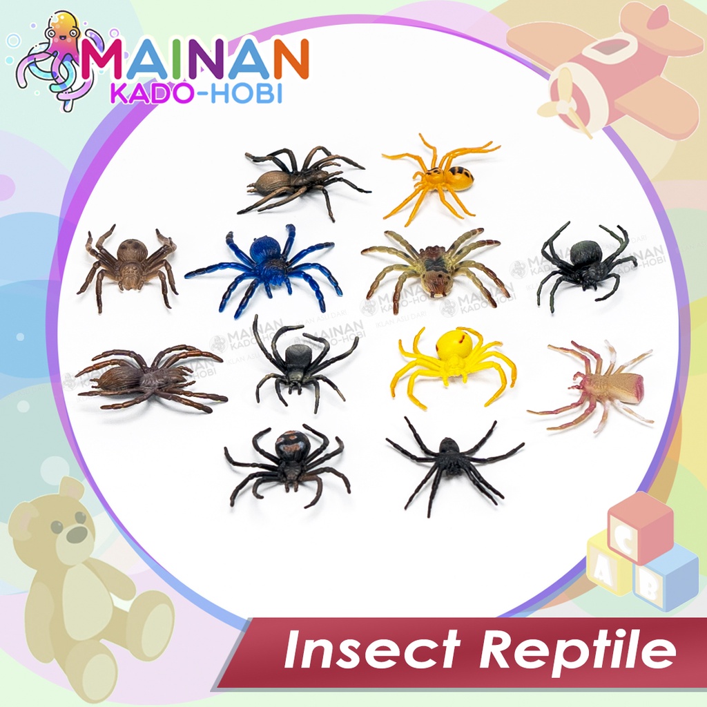 KADO MAINAN ANAK EDUKASI PAJANGAN MINIATUR HEWAN SERANGGA INSECT REPTILE