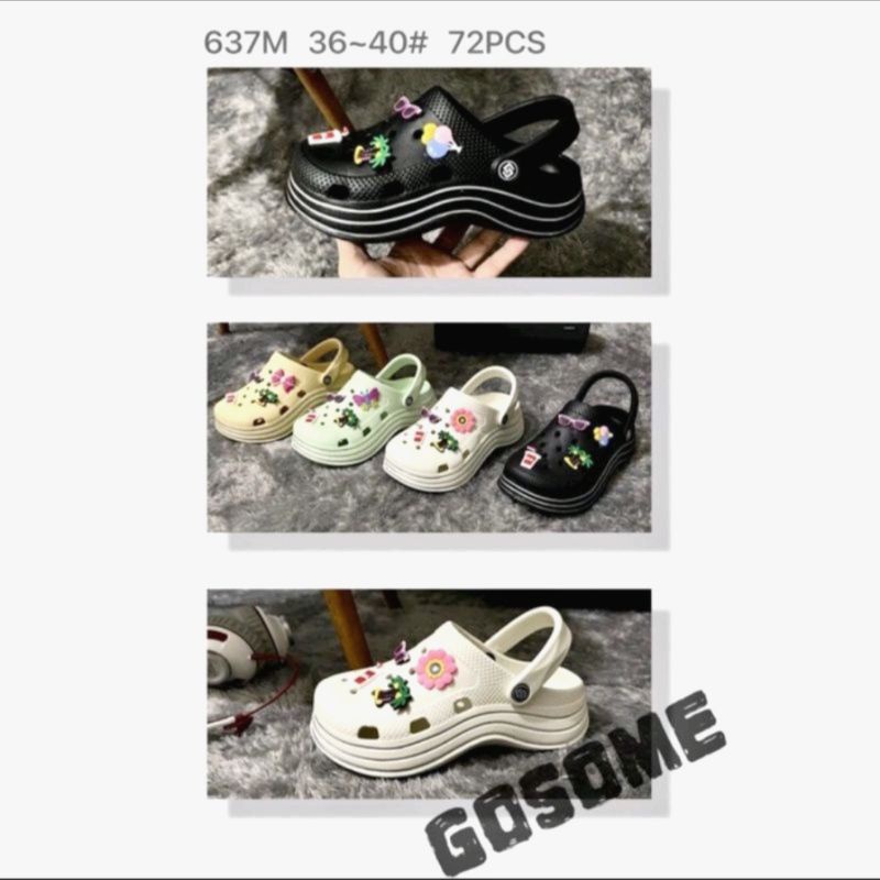 sepatu sandal wanita sandal gosome slop fuji tali belakang